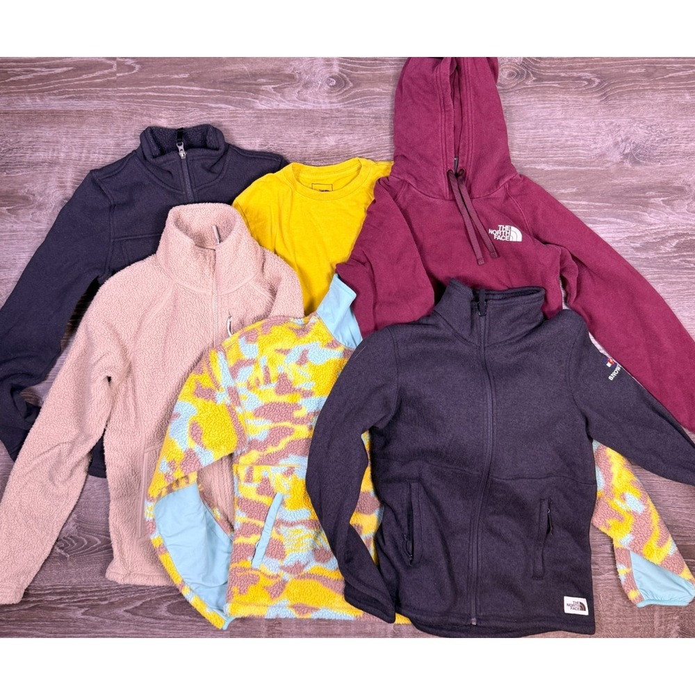 Lot of 6 The North‎ Face Womens Jackets + Shirt Small Fleece Fluffy Gorpcore